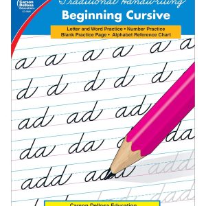 Carson Dellosa Beginning Cursive Handwriting Workbook for Kids Ages 7+, Letters, Numbers, and Sight Words Handwriting Practice, Grades 2-5 Cursive Handwriting Workbook, (Traditional Handwriting) Carson Dellosa Education 0884270715495: : Books